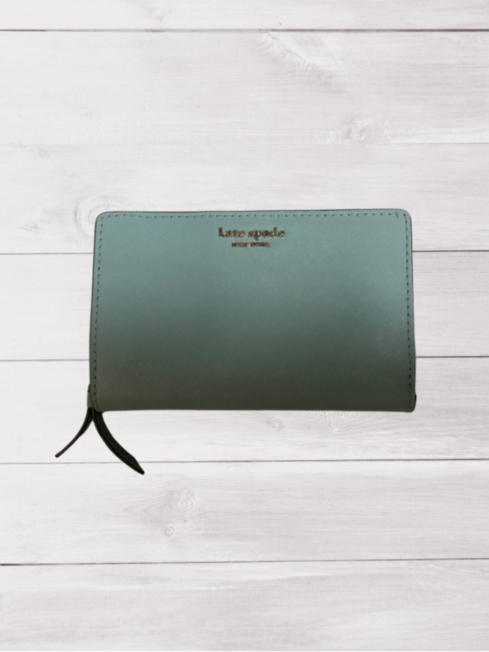 kate spade light blue Zip Around Wallet